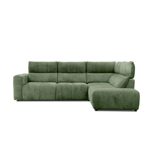 Canapé angle relax électrique droit UNIVERS tissu forte vert