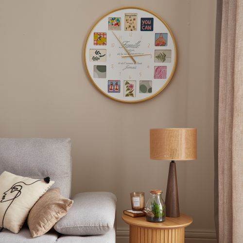 Horloge avec cadres Ø 76 cm LILA Vert