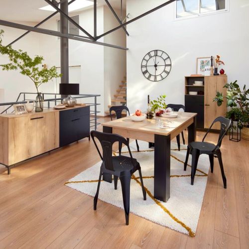 Horloge Ø 76 cm STATION 3 Noir