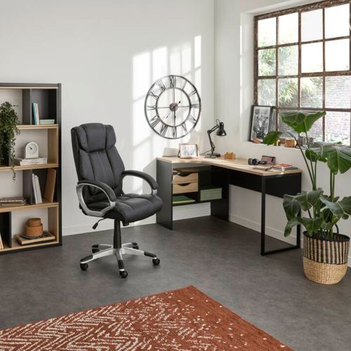 Horloge Ø 76 cm STATION 3 Noir