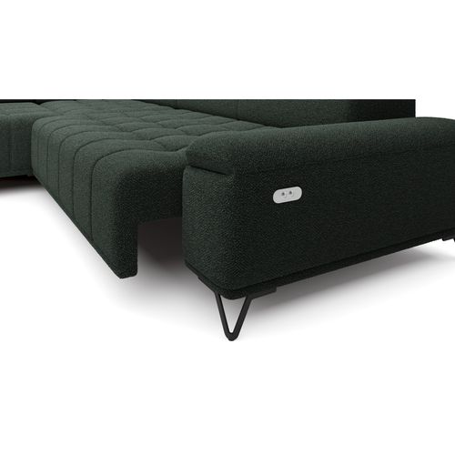 Canapé d'angle gauche relax PALLADIO tissu bubble vert