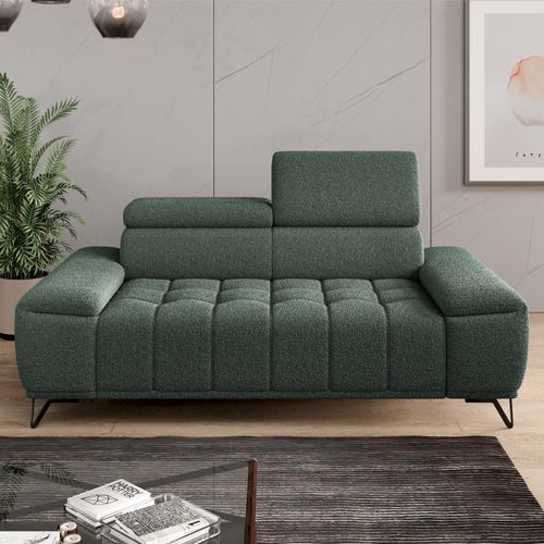 Canapé 2 places PALLADIO tissu bubble vert