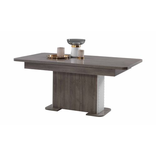 Table extensible L.180/220 cm CARTESIA imitation chêne gris et blanc