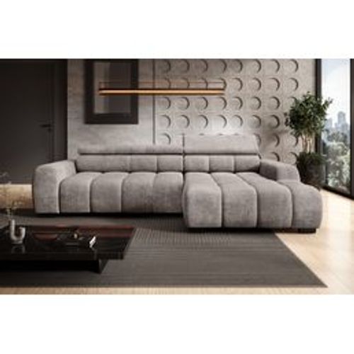 Canapé d'angle relax AUGUSTIN méridienne droit tissu beige