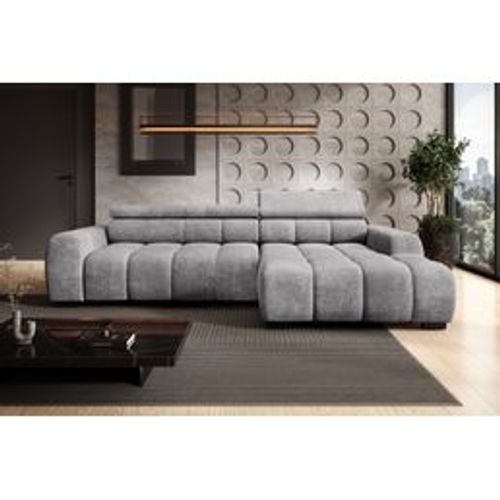 Canapé d'angle relax AUGUSTIN méridienne droit gris clair