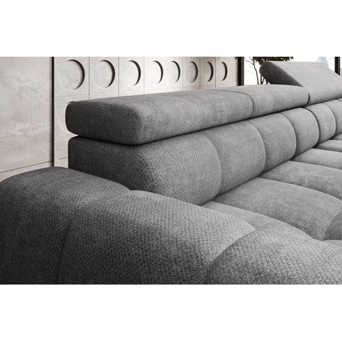 Canapé d'angle relax AUGUSTIN méridienne droit gris clair