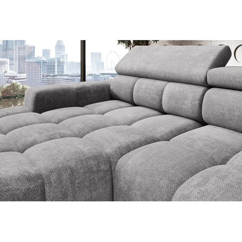 Canapé d'angle relax AUGUSTIN méridienne gauche gris clair