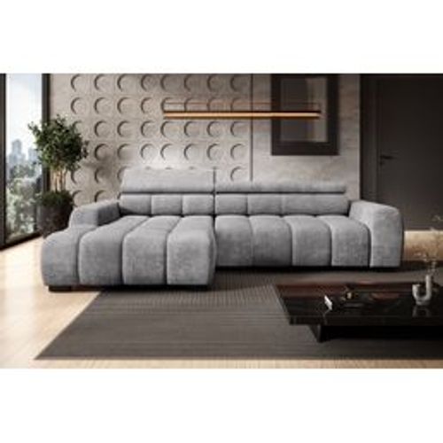 Canapé d'angle relax AUGUSTIN méridienne gauche gris clair