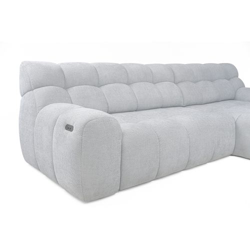 Canapé d'angle relax COCOON méridienne droit gris clair