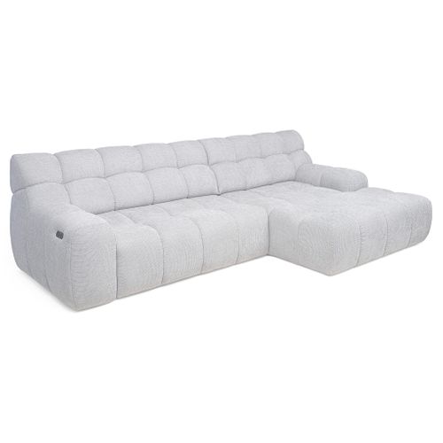 Canapé d'angle relax COCOON méridienne droit gris clair