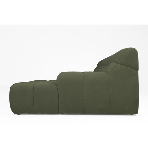 Canapé d'angle relax COCOON méridienne droit tissu vert