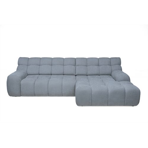 Canapé d'angle relax COCOON méridienne droit tissu gris
