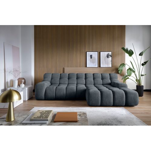 Canapé d'angle relax COCOON méridienne droit gris foncé