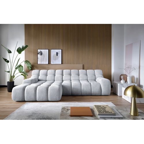 Canapé d'angle relax COCOON méridienne gauche gris clair