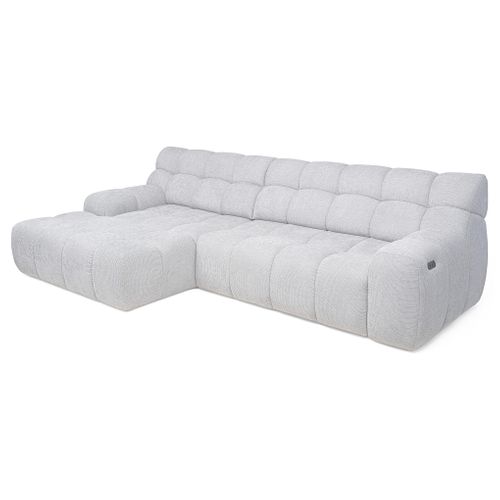 Canapé d'angle relax COCOON méridienne gauche gris clair