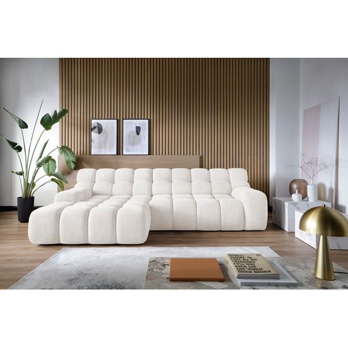 Canapé d'angle relax COCOON méridienne gauche blanc cassé