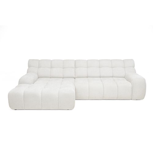 Canapé d'angle relax COCOON méridienne gauche blanc cassé