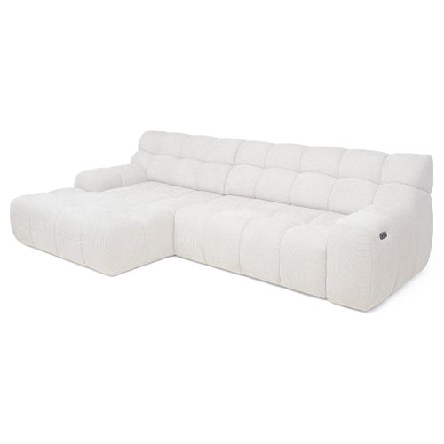 Canapé d'angle relax COCOON méridienne gauche blanc cassé