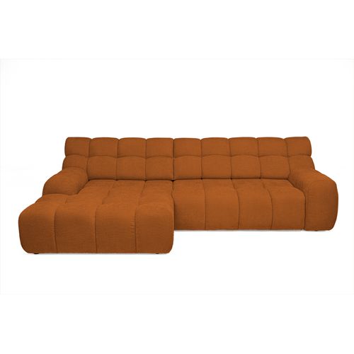Canapé d'angle relax COCOON méridienne gauche terra cotta