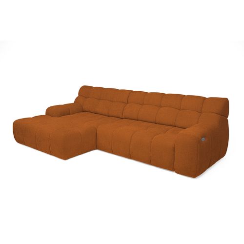 Canapé d'angle relax COCOON méridienne gauche terra cotta