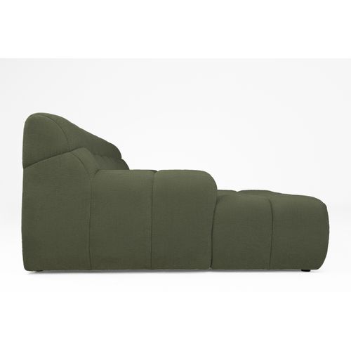 Canapé d'angle relax COCOON méridienne gauche tissu vert