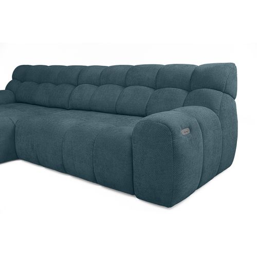 Canapé d'angle relax COCOON méridienne gauche bleu clair