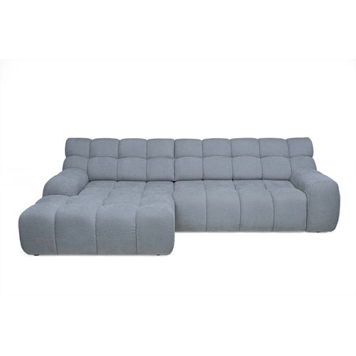 Canapé d'angle relax COCOON méridienne gauche tissu gris