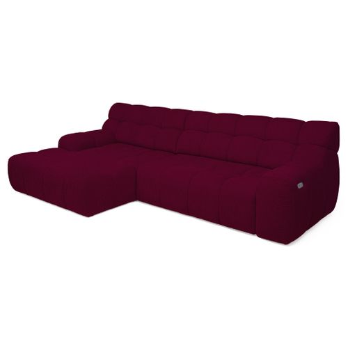 Canapé d'angle relax COCOON méridienne gauche bordeaux