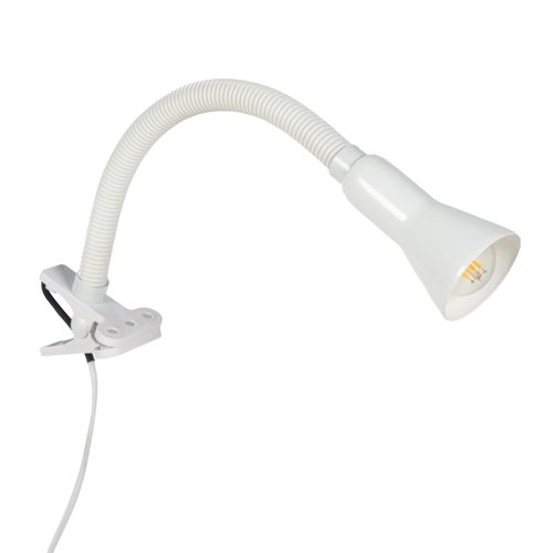 Lampe pince de bureau H. 45 cm ALPHA Blanche
