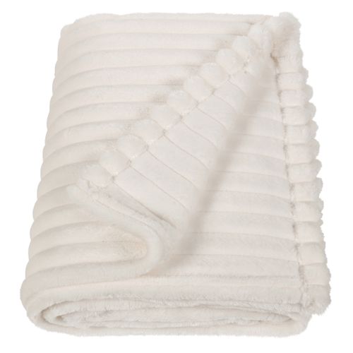 Plaid 130x170 cm LUNA Blanc