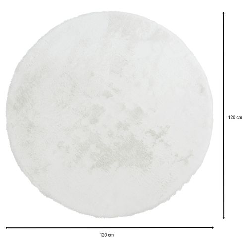 Tapis rond Ø 120 cm JACOB Blanc