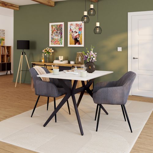 Table céramique L. 120 ARIA Blanc