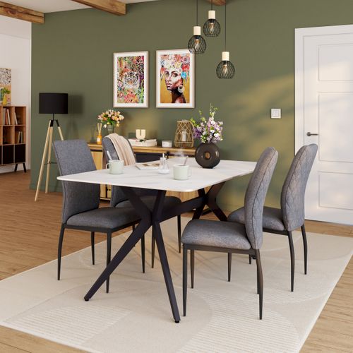 Table céramique L. 160 ARIA Blanc