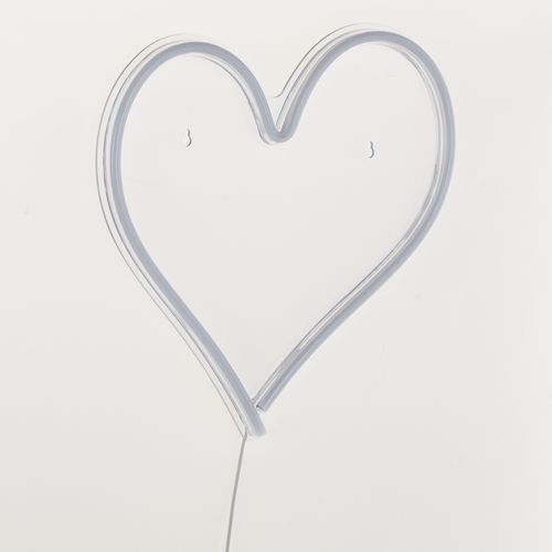 Néon mural Led USB H. 34 cm COEUR Rose