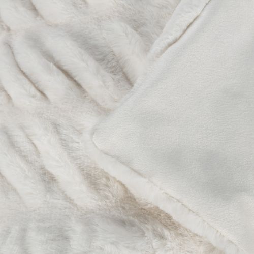 Plaid 130x170 cm FAN Ecru