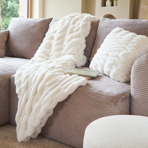 Coussin 40x40 cm FAN Ecru