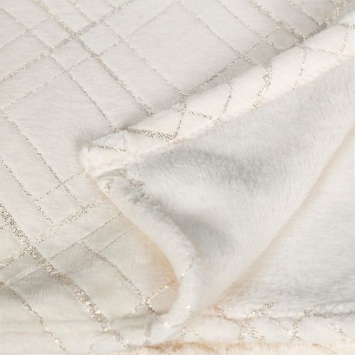 Plaid 130x170 cm FLORINE Blanc