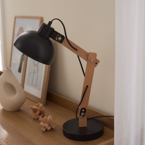 Lampe de bureau H. 42 cm SAYA Noire