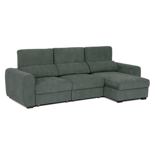 Canapé d'angle méridienne REYNOLDS II tissu vert