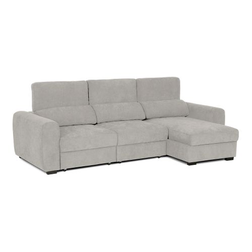 Canapé d'angle méridienne REYNOLDS II tissu taupe