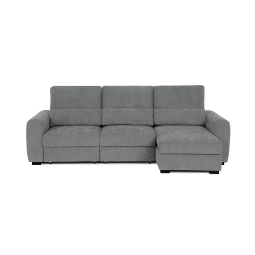 Canapé d'angle méridienne REYNOLDS II tissu gris