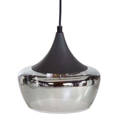 Suspension 3 lumières L. 80 cm NEBULA Noire