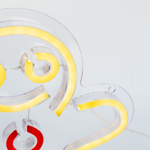 Néon Led USB H. 23 cm PAIN D'ÉPICE Orange et rouge