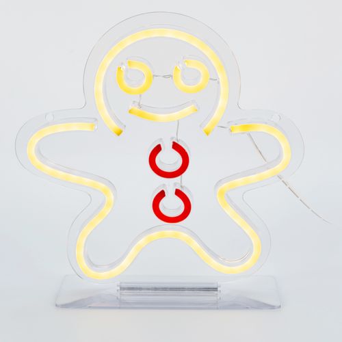 Néon Led USB H. 23 cm PAIN D'ÉPICE Orange et rouge