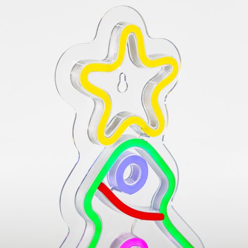 Néon Led USB H. 37,5 cm SAPIN Multicolore