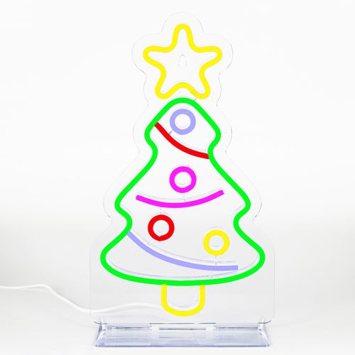 Néon Led USB H. 37,5 cm SAPIN Multicolore
