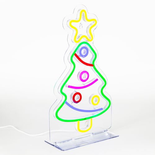 Néon Led USB H. 37,5 cm SAPIN Multicolore
