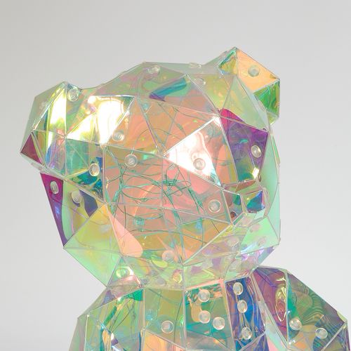 Petit Ours lumineux H. 25 cm - Transparent