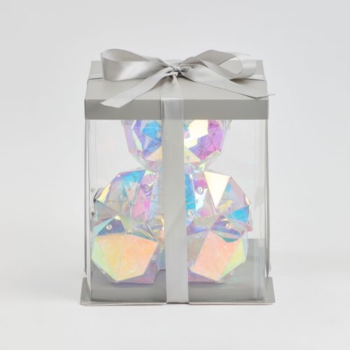 Petit Ours lumineux H. 25 cm - Transparent