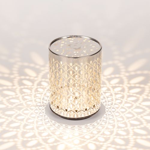 Boîte lumineuse LED H. 11 cm - Noire, dorée ou argentée